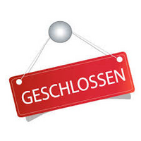 Plakat geschlossen