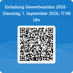 QR-Code Gwerbeanlass vom 01.09.2026